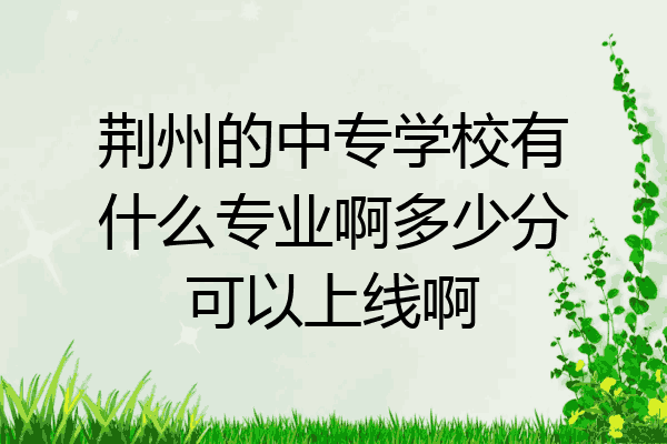 荆州的中专学校有什么专业啊多少分可以上线啊
