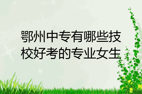 鄂州中专有哪些技校好考的专业女生