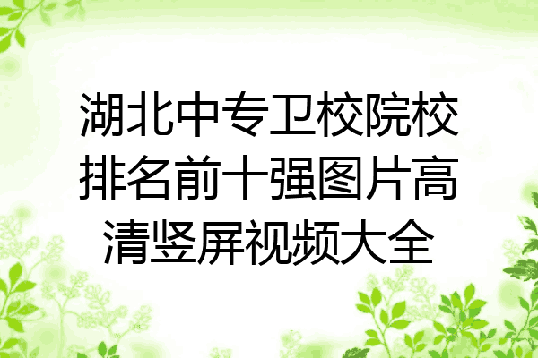 湖北中专卫校院校排名前十强图片高清竖屏视频大全