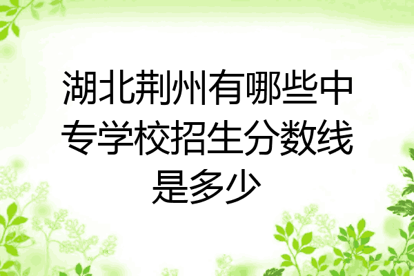 湖北荆州有哪些中专学校招生分数线是多少