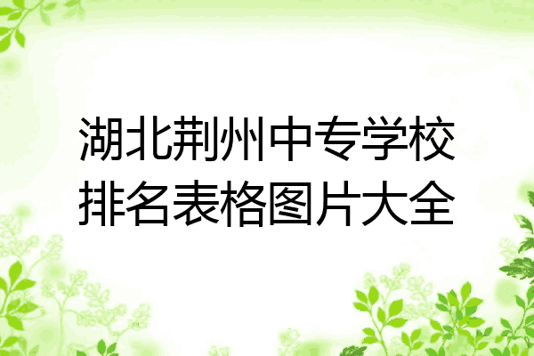 湖北荆州中专学校排名表格图片大全