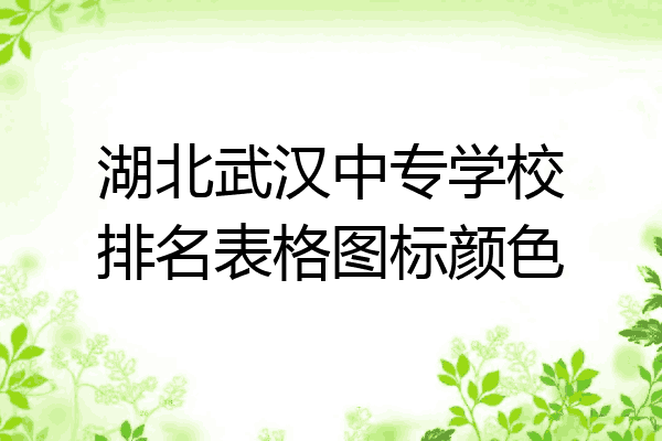 湖北武汉中专学校排名表格图标颜色