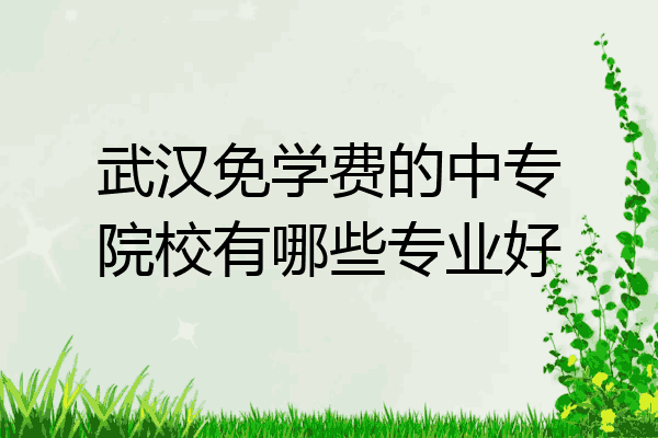 武汉免学费的中专院校有哪些专业好
