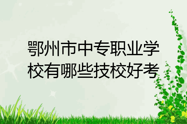 鄂州市中专职业学校有哪些技校好考