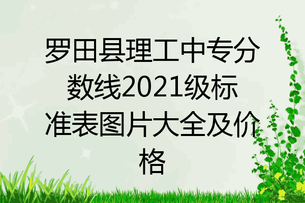 罗田县理工中专分数线2021级标准表图片大全及价格