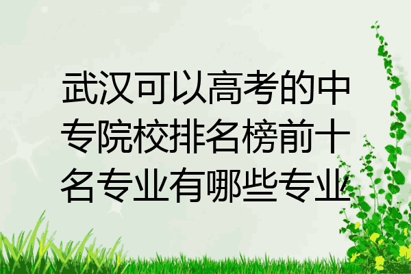武汉可以高考的中专院校排名榜前十名专业有哪些专业