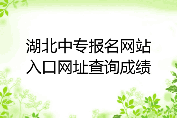 湖北中专报名网站入口网址查询成绩