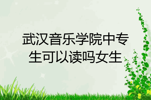 武汉音乐学院中专生可以读吗女生
