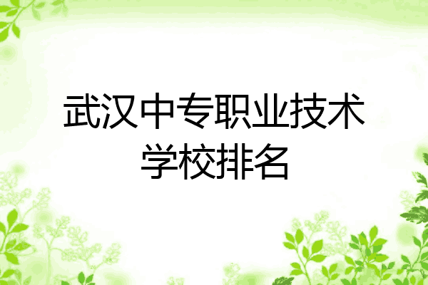 武汉中专职业技术学校排名