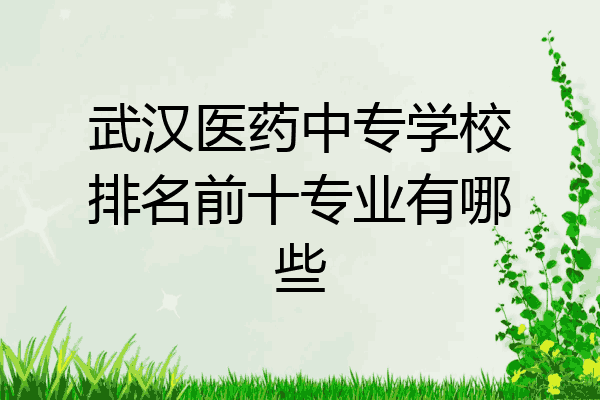 武汉医药中专学校排名前十专业有哪些