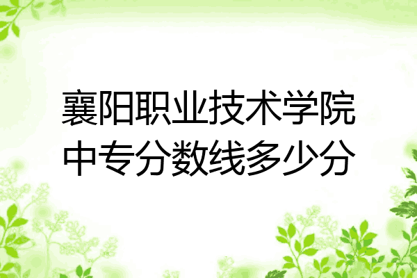 襄阳职业技术学院中专分数线多少分