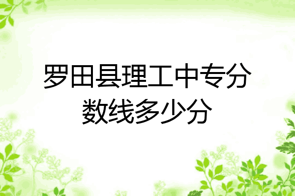 罗田县理工中专分数线多少分