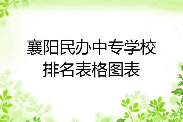 襄阳民办中专学校排名表格图表