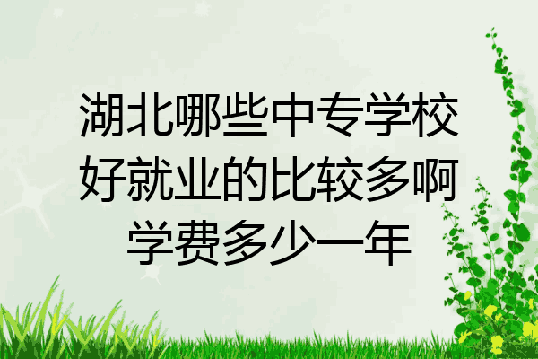 湖北哪些中专学校好就业的比较多啊学费多少一年