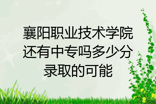 襄阳职业技术学院还有中专吗多少分录取的可能
