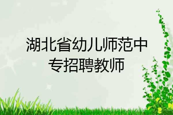 湖北省幼儿师范中专招聘教师