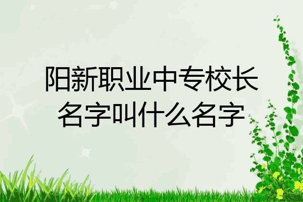 阳新职业中专校长名字叫什么名字