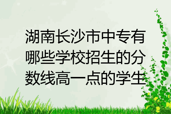 湖南长沙市中专有哪些学校招生的分数线高一点的学生