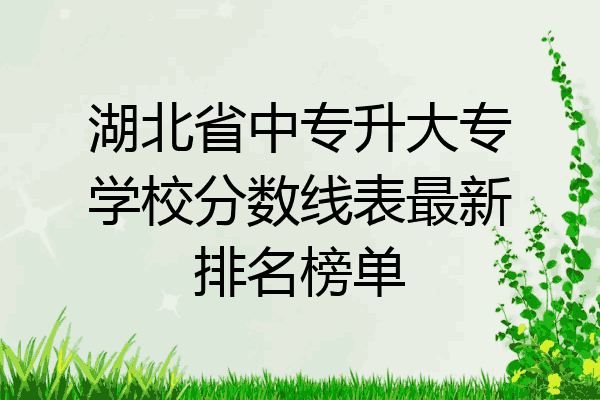 湖北省中专升大专学校分数线表最新排名榜单