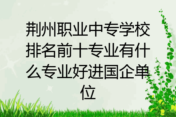荆州职业中专学校排名前十专业有什么专业好进国企单位