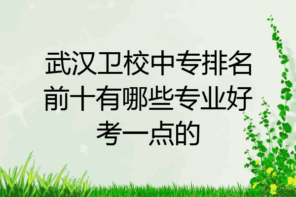 武汉卫校中专排名前十有哪些专业好考一点的