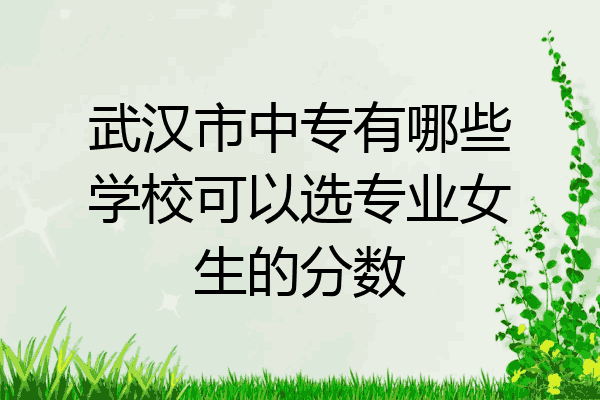 武汉市中专有哪些学校可以选专业女生的分数