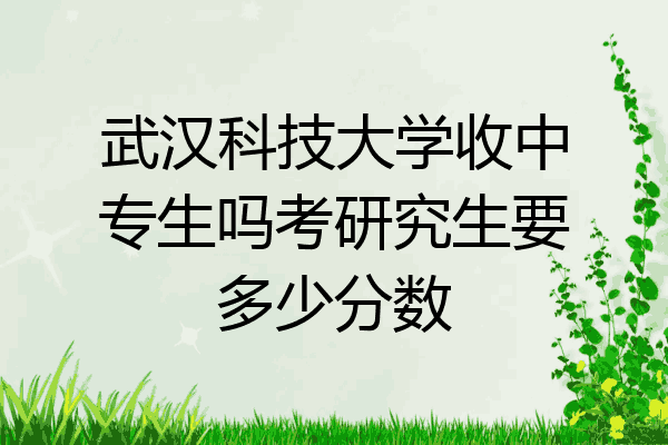 武汉科技大学收中专生吗考研究生要多少分数