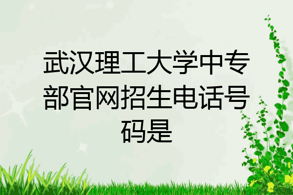 武汉理工大学中专部官网招生电话号码是
