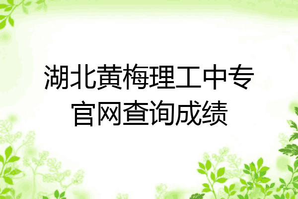 湖北黄梅理工中专官网查询成绩