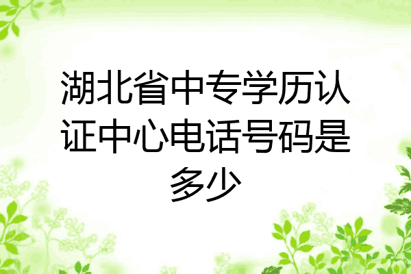 湖北省中专学历认证中心电话号码是多少