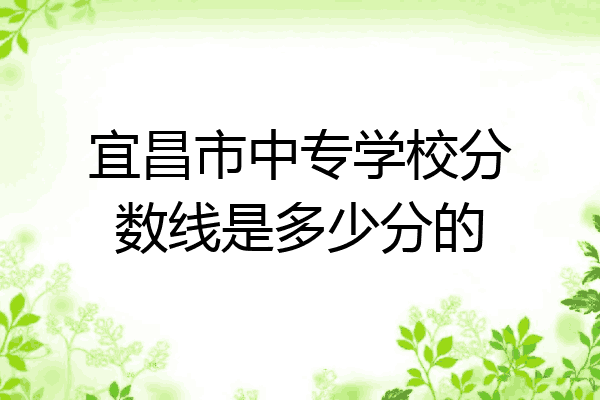 宜昌市中专学校分数线是多少分的
