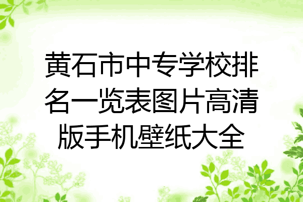 黄石市中专学校排名一览表图片高清版手机壁纸大全