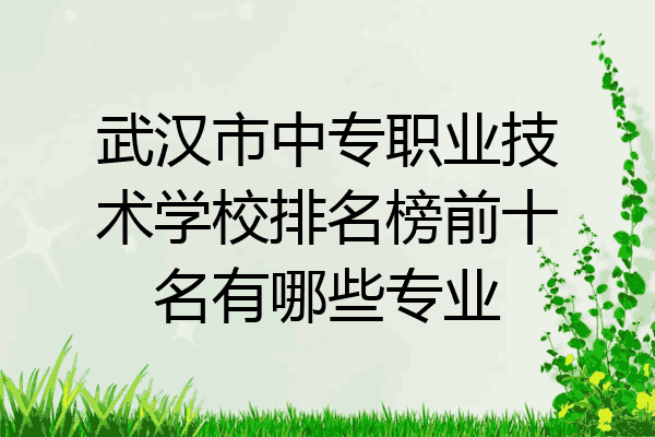 武汉市中专职业技术学校排名榜前十名有哪些专业