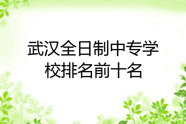 武汉全日制中专学校排名前十名