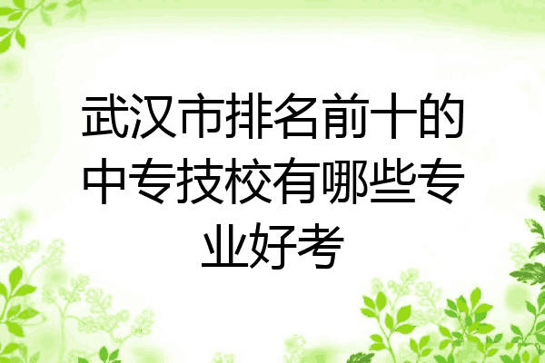 武汉市排名前十的中专技校有哪些专业好考