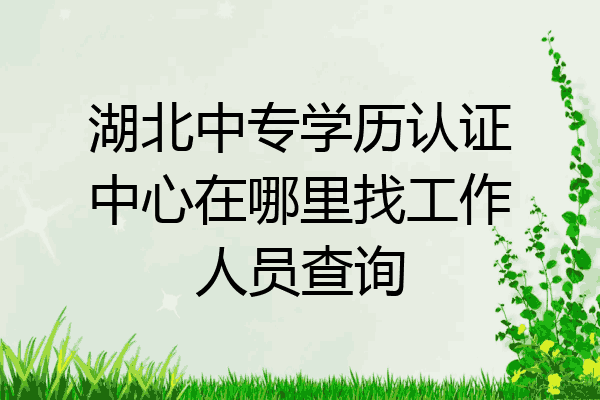 湖北中专学历认证中心在哪里找工作人员查询