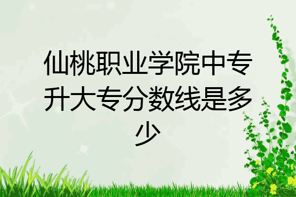 仙桃职业学院中专升大专分数线是多少