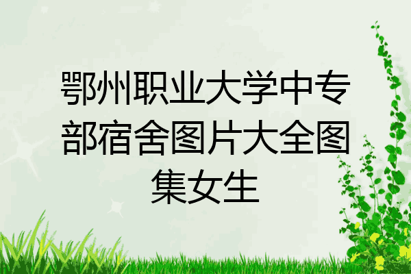 鄂州职业大学中专部宿舍图片大全图集女生