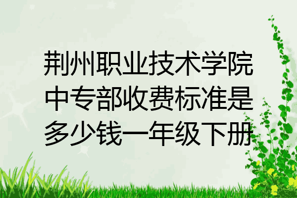荆州职业技术学院中专部收费标准是多少钱一年级下册