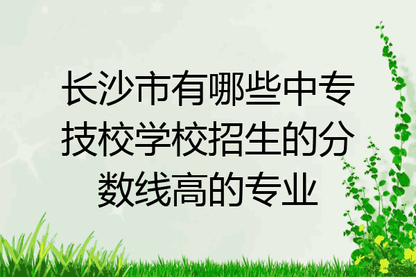 长沙市有哪些中专技校学校招生的分数线高的专业
