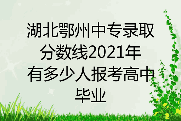 湖北鄂州中专录取分数线2021年有多少人报考高中毕业