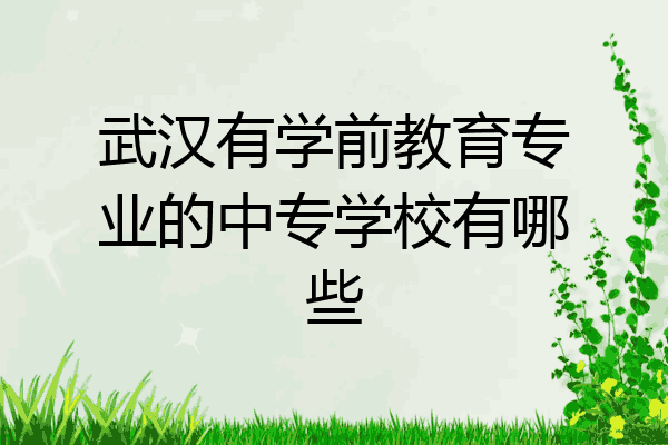 武汉有学前教育专业的中专学校有哪些