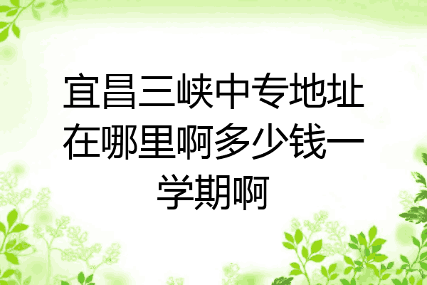 宜昌三峡中专地址在哪里啊多少钱一学期啊