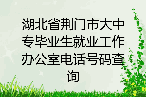 湖北省荆门市大中专毕业生就业工作办公室电话号码查询
