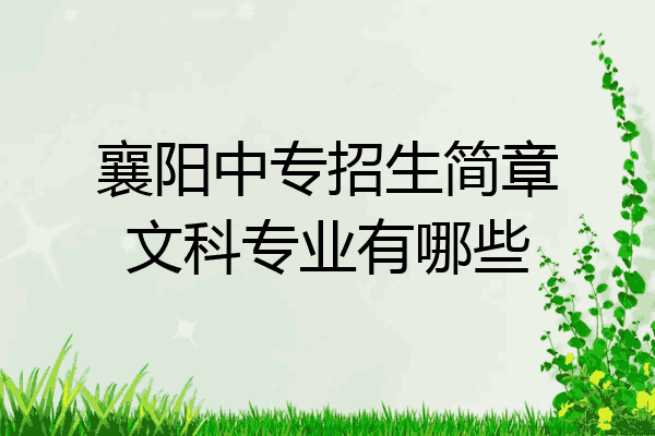 襄阳中专招生简章文科专业有哪些