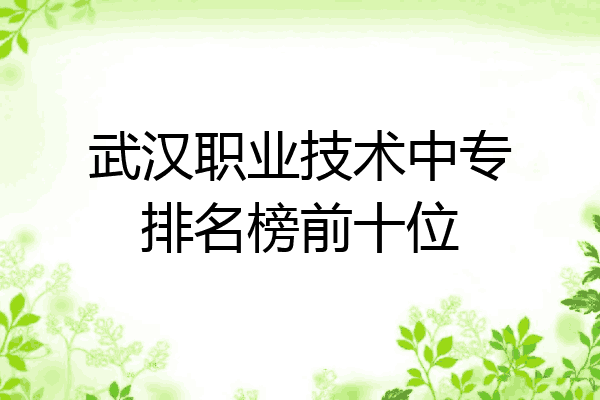 武汉职业技术中专排名榜前十位