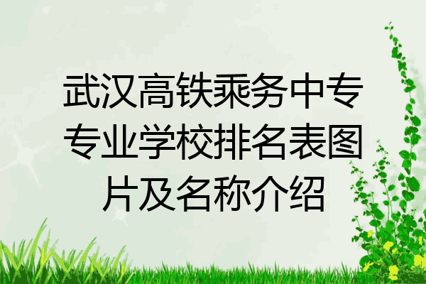 武汉高铁乘务中专专业学校排名表图片及名称介绍