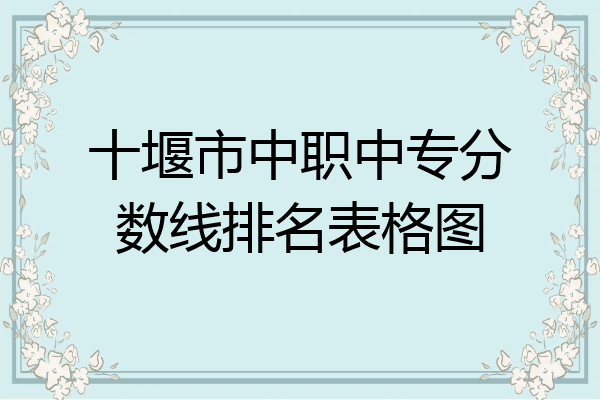 十堰市中职中专分数线排名表格图