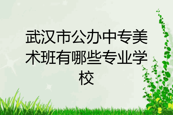 武汉市公办中专美术班有哪些专业学校