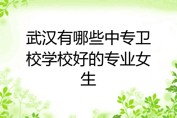 武汉有哪些中专卫校学校好的专业女生